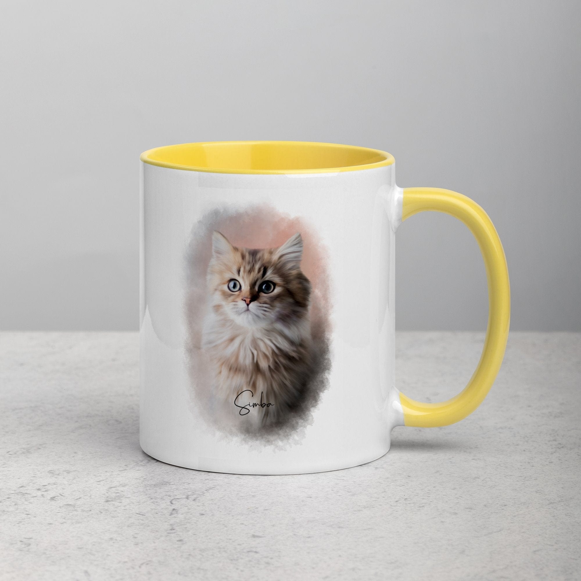 Bunte Aquarell-Tasse
